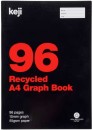 Keji-A4-96-Page-10mm-Graph-Book-Recycled Sale