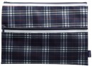 Studymate-Large-Blue-Tartan-Twin-Zip-Pencil-Case Sale