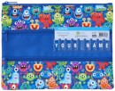 Studymate-Printed-Large-Triple-Zip-Name-Pencil-Case-Monsters Sale