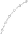 Sterling-Silver-182cm-Heart-Cubic-Zirconia-Marquise-Bracelet Sale