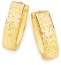 9ct-Gold-Diamond-Cut-Huggie-Earrings Sale