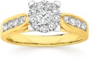 9ct-Gold-Diamond-Cluster-Ring Sale