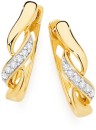 9ct-Gold-Diamond-Infinity-Huggie-Earrings Sale