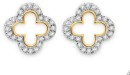 9ct-Gold-Diamond-Clover-Stud-Earrings Sale