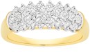 9ct-Gold-Diamond-Wide-Dress-Ring Sale