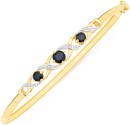 9ct-Gold-Sapphire-Diamond-Bangle Sale