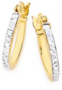 9ct-Two-Tone-Gold-10mm-Hoop-Earrings Sale