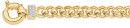 9ct-Gold-19cm-Solid-Double-Rollo-Bolt-Ring-Bracelet-with-Diamond-Accents Sale