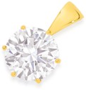 9ct-Gold-Round-Cubic-Zirconia-Pendant Sale