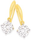 9ct-Gold-Cubic-Zirconia-Drop-Earrings Sale