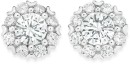 Sterling-Silver-9mm-Round-Cluster-Cubic-Zirconia-Studs Sale