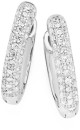 Sterling-Silver-Pave-Cubic-Zirconia-Rounded-Huggies Sale