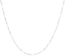 Sterling-Silver-45cm-Diamond-Cut-Plain-Short-Oval-Link-Chain Sale