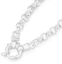 Sterling-Silver-19cm-Belcher-Bolt-Ring-Bracelet Sale