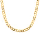 9ct-Gold-55cm-Solid-Bevelled-Curb-Gents-Chain Sale