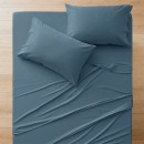 Dalton-Bed-Sheet-Set-Slate-Blue Sale