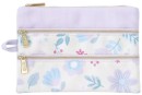 Otto-Recycle-Triple-Zip-Pencil-Case-Floral-Purple Sale