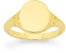 9ct-Gold-Filigree-Oval-Signet-Ring Sale