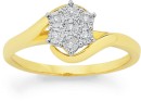 9ct-Gold-Diamond-Flower-Cluster-Ring Sale