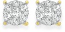 9ct-Gold-Diamond-Small-Cluster-Stud-Earrings Sale