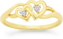 9ct-Gold-Diamond-Double-Heart-Ring Sale