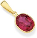 9ct-Gold-Created-Ruby-Bezel-Pendant Sale