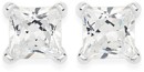 Sterling-Silver-5mm-Square-Cubic-Zirconia-4-Claw-Martini-Cast-Studs Sale