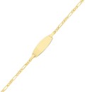 9ct-Gold-16cm-Figaro-31-ID-Bracelet Sale