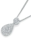 9ct-White-Gold-Diamond-Pear-Drop-Pendant Sale