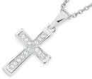 Sterling-Silver-Cubic-Zirconia-Claw-Set-Cross-Pendant Sale