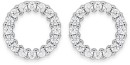 Sterling-Silver-Fine-Cubic-Zirconia-Circle-Stud-Earrings Sale