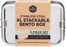 Ever-Eco-Stainless-Steel-XL-Stackable-Bento-Box-2-Tier-Mini-Snack-Container-1900ml Sale