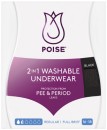 Poise-2-in-1-Period-Incontinence-Underwear-Black-Size-16-18-1-Pack Sale