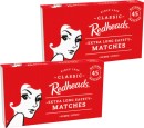 Redheads-Extra-Long-Matches-45-Pack-Safety-Matches-10x45-Pack-or-Handy-Matches-270-Pack Sale