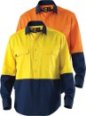 ELEVEN-AEROCOOL-Hi-Vis-Spliced-LS-Feather-Weight-Drill-Shirt Sale