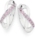 Sterling-Silver-Pink-Cubic-Zirconia-Infinity-Huggies Sale