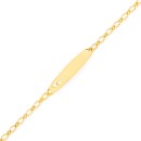 9ct-Gold-14cm-Figaro-11-Oval-ID-Bracelet Sale