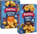 Patties-Party-Meat-Pie-12-Pack-560g-or-Sausage-Roll-12-Pack-450g Sale