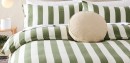 Stripe-Linen-Cotton-Quilt-Cover-Set-Queen-Bed-Forest Sale