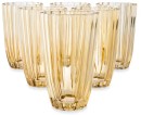 6-Amber-Ruffle-Highball-Glasses Sale