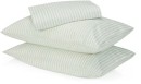 250-Thread-Count-Stripe-Cotton-Sheet-Set-King-Bed-Sage Sale