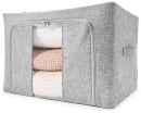 Linen-Look-Collapsible-Box-with-Window-Large-Charcoal Sale