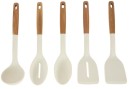 Set-of-5-Silicone-Utensils-with-Acacia-Handles Sale