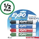 Expo-Dry-Erase-Whiteboard-Marker-Bullet-Tip-Assorted-Pk-4 Sale