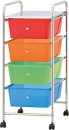 4-Drawer-Storage-Trolley-Multi-Colour-Black-or-White Sale