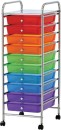 10-Drawer-Storage-Trolley-Multi-Colour-Black-or-White Sale