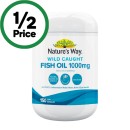 Natures-Way-Wild-Caught-Fish-Oil-1000mg-Capsules-Pk-150 Sale