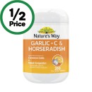 Natures-Way-Garlic-C-Horseradish-Tablets-Pk-200 Sale