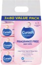 Curash-Baby-Fragrance-Free-3-x-80-Baby-Wipes Sale