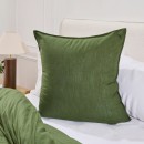 Washed-Linen-Look-Deep-Green-European-Pillowcase-by-Essentials Sale